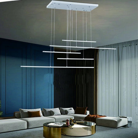 Lampadario A Sospensione 38w A Led Design Minimal 3 Colorazione Di Luce Lp-43-3c