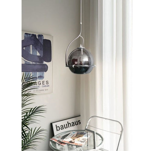 Lampadario Sfera Vetro Pendente Globo E27 Lampada Orientabile Sospensione Lp-87