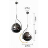 Lampadario Sfera Vetro Pendente Globo E27 Lampada Orientabile Sospensione Lp-87