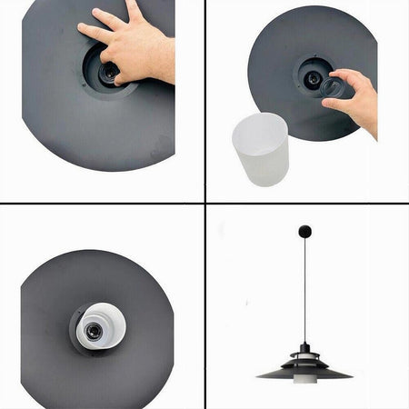 Lampadario A Sospensione Industriale E27 Lampada Pendente Vintage Retrò Lp-88