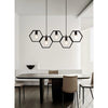 Lampadario Sospensione Geometrico Esagonale E27 Industriale Nero Vintage Lp-89n