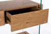 Libreria Line Wood struttura in legno MDF rivestito con fianchi in vetro per interno