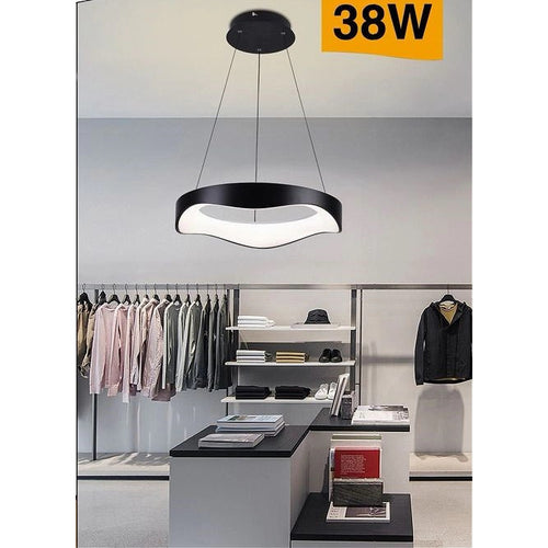 Lampadario A Sospensione Led Onda 38w Ultra Moderna 3 Colorazioni Di Luce A67-3c