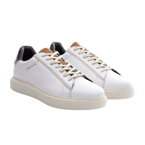 AMBITIOUS Sneakers uomo bianca con dettagli camel/foresta 1167D-6079AM