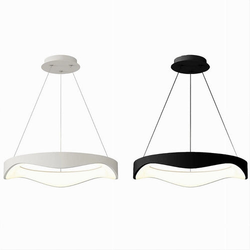 Lampadario A Sospensione Led Onda 38w Ultra Moderna 3 Colorazioni Di Luce A67-3c