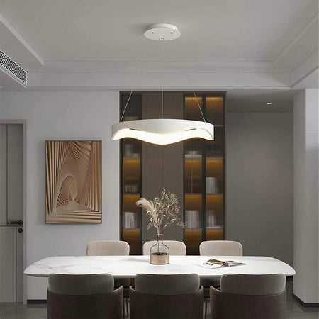 Lampadario A Sospensione Led Onda 38w Ultra Moderna 3 Colorazioni Di Luce A67-3c
