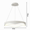 Lampadario A Sospensione Led Onda 38w Ultra Moderna 3 Colorazioni Di Luce A67-3c