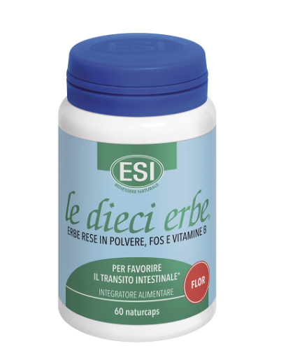 Esi Le Dieci Erbe Flor per combattere l'intestino pigro e favorire il transito intestinale 60 capsule
