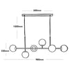 Lampadario Da Soffitto Moderno A Sospensione Con 6 Sfere Attacco Lampadine G9 B88