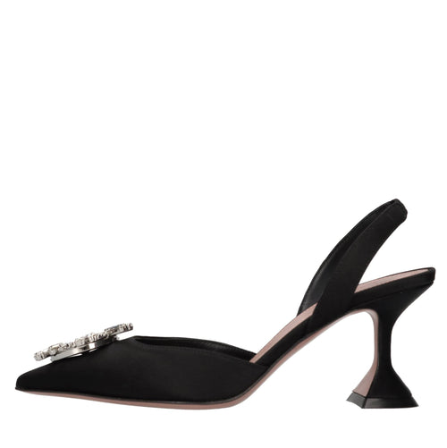 Amina Muaddi Scarpe con Tacco Nero da donna