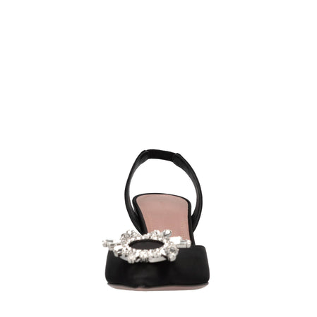 Amina Muaddi Scarpe con Tacco Nero da donna