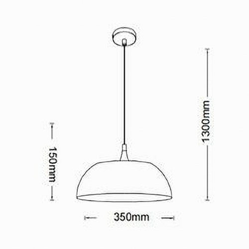 Lampadario A Sospensione Soffitto E27 Ferro Paralume Moderno Elegante Cupola B90