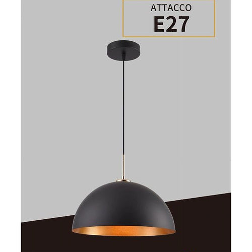 Lampadario A Sospensione Soffitto E27 Paralume Cupola In Ferro Elegante Ip20 B92