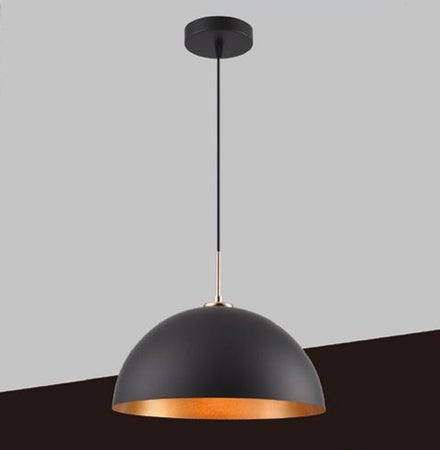 Lampadario A Sospensione Soffitto E27 Paralume Cupola In Ferro Elegante Ip20 B92