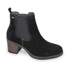 VALLEVERDE Stivaletto donna in camoscio nero con tacco 47630