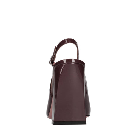 Amina Muaddi Scarpe con Tacco Bordeaux da donna