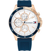 Tommy Hilfiger Orologio Analogico Multifunzione al Quarzo da Uomo con Cinturino in Silicone Blu - 1791778 Tommy Hilfiger