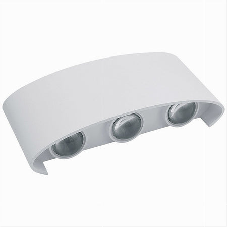 APPLIQUE 16W UP&DOWN LAMPADA MURO BIANCO ESTERNO IP65 LUCE 3000K 6500K 4000K ES68