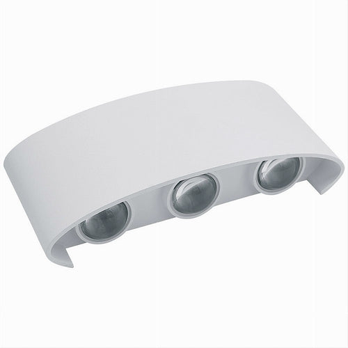 APPLIQUE 16W UP&DOWN LAMPADA MURO BIANCO ESTERNO IP65 LUCE 3000K 6500K 4000K ES68