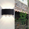 APPLIQUE 16 W UP&DOWN LAMPADA MURO NERO ESTERNO LUCE 6500K 4000K 3000K IP65 ES68