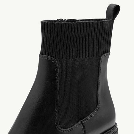 MARCO TOZZI Stivaletto donna con tacco in pelle nera 2-25835-43 001