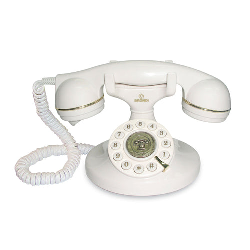 BRONDI VINTAGE 10 (BIANCO) - TELEFONO CORDED - DESIGN RETRO
