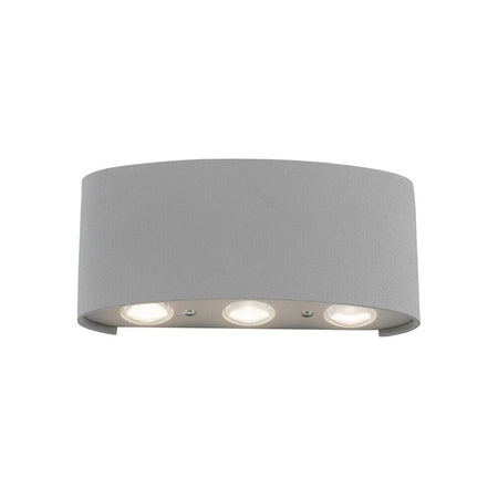 Applique 16w Up&down Lampada Muro Grigio Esterno Ip65 Luce 4000k 3000k 6500k Es68