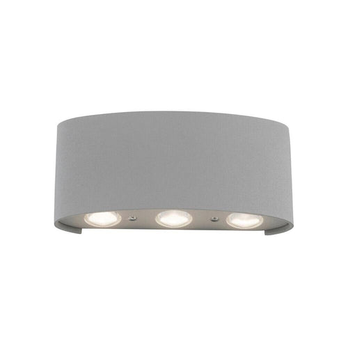 Applique 16w Up&down Lampada Muro Grigio Esterno Ip65 Luce 4000k 3000k 6500k Es68