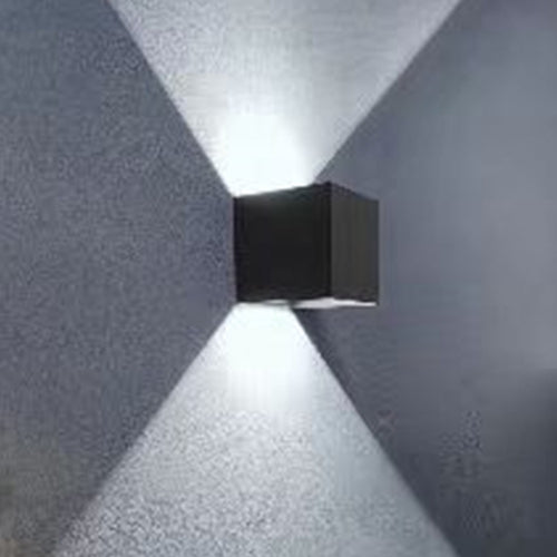 Applique Da Parete Nero 22 Watt Per Esterno Doppia Emissione Luminosa Ip65 Es66