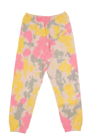 OBEY Pantalone Tuta Felpato Uomo Sustainable Tie Dye Sweatpant Yellow Multi da uomo