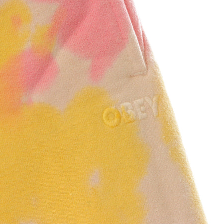 OBEY Pantalone Tuta Felpato Uomo Sustainable Tie Dye Sweatpant Yellow Multi da uomo