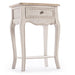 Comodino Clarisse per camera, Struttura In Legno Paulownia Con Piano Impiallacciato
