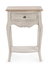 Comodino Clarisse per camera, Struttura In Legno Paulownia Con Piano Impiallacciato
