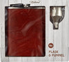 Fiaschetta In Acciaio Inox Foderata In Pelle Imbuto Incluso Per Liquori Whisky