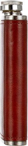 Fiaschetta In Acciaio Inox Foderata In Pelle Imbuto Incluso Per Liquori Whisky