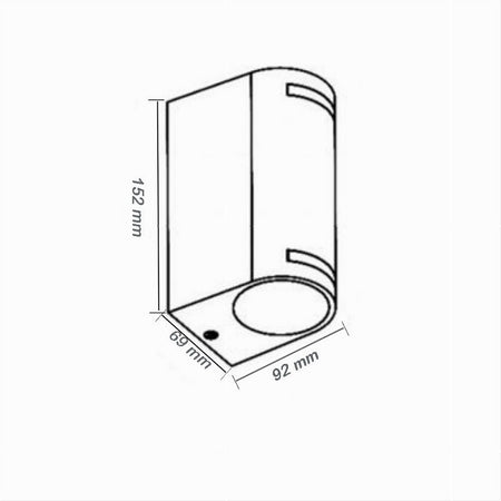 Applique Esterno Per Parete Facciate Giardino Lampada Up&down Gu10 Ip54 Gn-wl062
