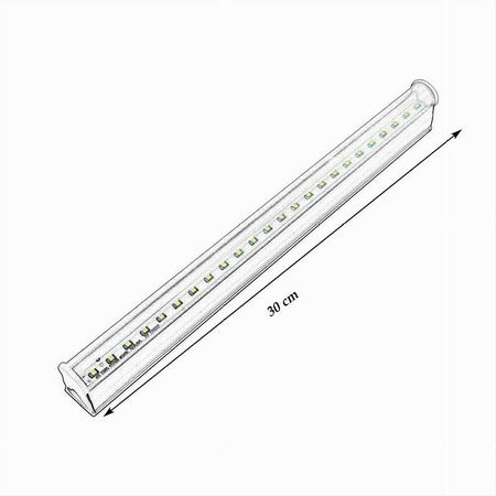 Plafoniera Neon Sottopensile Led Trasparente Tubo 30 Cm 5 Watt Reglette T5-30t
