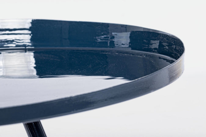 Tavolino "Anchita" struttura in acciaio con finitura a smalto per arredamento