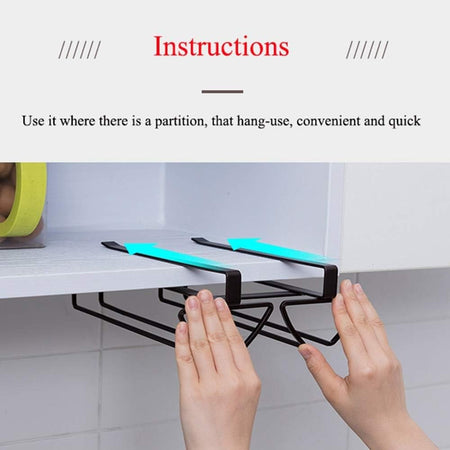 Portabicchieri Da Vino Sotto Mobiletto Supporto Porta Calici Metallo Doppia Fila