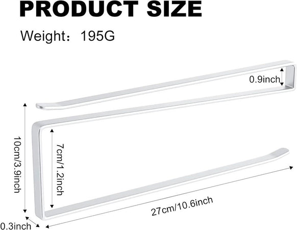 Portarotolo 27cm Sottopensile Senza Forare Per Cucina Bagno Porta Asciugamano