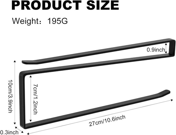 Portarotolo 27cm Sottopensile Senza Forare Per Cucina Bagno Porta Asciugamano