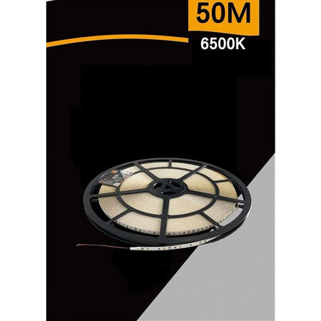 Striscia Led Smd2835 Bobina 50 Metri 24v Ip20 Luce 6500k 3000k 4000k 50m-24v-120