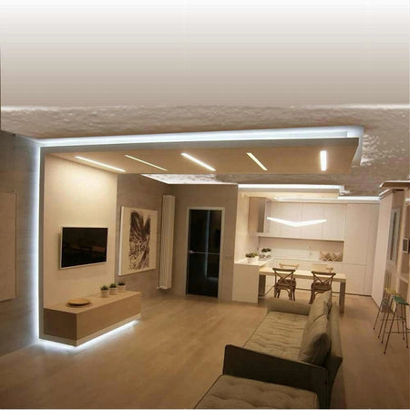 Striscia Led Cob Strip Bobina 50mt 24volt Led Smd Luce 4000k 6500k 3000k Cob-50m