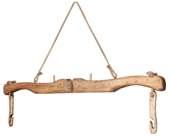 Biscottini Giogo in legno massello di tiglio finitura naturale Made in Italy