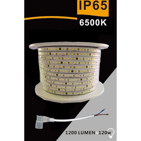 Striscia Led 3535 220v 12w/mt 120led/mt 100 Mt 8mm Vari Colori Di Luce 3535-120d