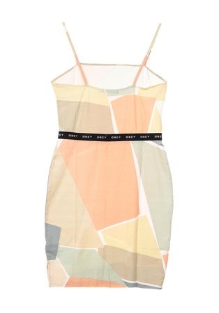 OBEY Vestito Donna Glen Aspen Dress Peach Multi da donna