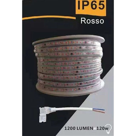 Striscia Led 3535 220v 12w/mt 120led/mt 100 Mt 8mm Vari Colori Di Luce 3535-120d