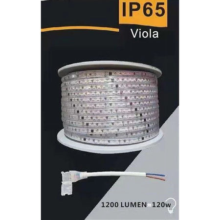 Striscia Led 3535 220v 12w/mt 120led/mt 100 Mt 8mm Vari Colori Di Luce 3535-120d