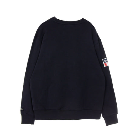 NEW ERA Felpa Leggera Girocollo Uomo Ne Script Crew New Era Navy da uomo