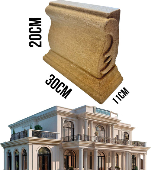 €17,99pz-***-STOCK-***-Fregio-capitello-cimasa-per-esterno-in-xps-resinati-30x20x11cm-PDB06